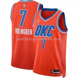 Maillot Oklahoma City Thunder Chet Holmgren NO 7 Statement Orange