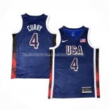 Maillot USA 2024 Stephen Curry Bleu