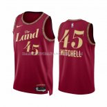 Maillot Cleveland Cavaliers Donovan Mitchell NO 45 Ville 2023-24 Rouge