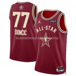Maillot All Star 2024 Dallas Mavericks Luka Doncic NO 77 Rouge
