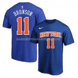 Maillot Manche Courte New York Knicks Jalen Brunson Icon Bleu