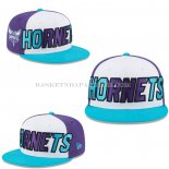 Casquette Charlotte Hornets 59fifty 2023 Bleu Volet Blanc