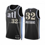 Maillot Atlanta Hawks Wesley Matthews NO 32 Ville 2023-24 Noir