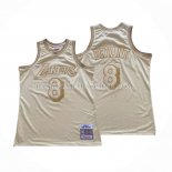 Maillot Los Angeles Lakers Kobe Bryant NO 8 Mitchell & Ness 1996-97 Or