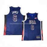 Maillot USA 2024 LeBron James Bleu