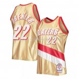 Maillot Portland Trail Blazers Clyde Drexler Mitchell & Ness 1991-92 Or