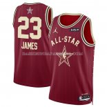 Maillot All Star 2024 Los Angeles Lakers LeBron James NO 23 Rouge