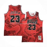 Maillot Chicago Bulls Michael Jordan NO 23 Asian Heritage Throwback 1997-98 Rouge