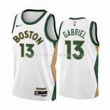 Maillot Boston Celtics Wenyen Gabriel NO 13 Ville 2023-24 Blanc