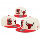 Casquette Chicago Bulls 2022 NBA Draft 9FIFTY Snapback Creme Rouge