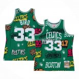 Maillot Boston Celtics Larry Bird Slap Sticker Mitchell & Ness 1985-86 Vert