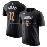 Maillot Manche Courte Memphis Grizzlies Ja Morant Ville 2023-24 Noir