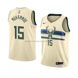 Maillot Milwaukee Bucks Shabazz Muhammad Ville 2018 Crema