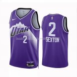 Maillot Utah Jazz Collin Sexton NO 2 Ville 2023-24 Volet