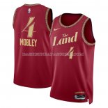 Maillot Cleveland Cavaliers Evan Mobley NO 4 Ville 2023-24 Rouge