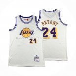 Maillot Los Angeles Lakers Kobe Bryant NO 24 Mitchell & Ness Chainstitch Creme