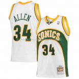 Maillot Seattle Supersonics Ray Allen NO 34 Mitchell & Ness 2006-07 Blanc