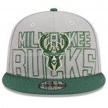 Casquette Milwaukee Bucks 2023 NBA Draft 9FIFTY Snapback Gris Vert