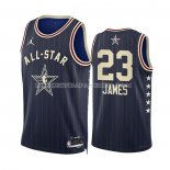 Maillot All Star 2024 Los Angeles Lakers LeBron James NO 23 Bleu