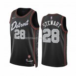 Maillot Detroit Pistons Isaiah Stewart NO 28 Ville 2023-24 Noir