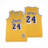 Maillot Los Angeles Lakers Kobe Bryant NO 24 Mitchell & Ness 2007-08 Jaune