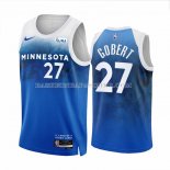 Maillot Minnesota Timberwolves Rudy Gobert NO 27 Ville 2023-24 Bleu