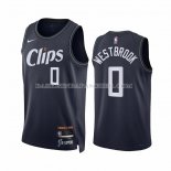 Maillot Los Angeles Clippers Russell Westbrook NO 0 Ville 2023-24 Bleu