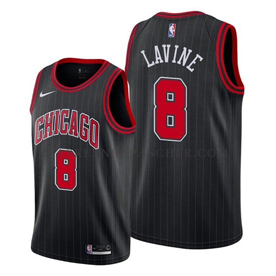 Maillot de basket nba Chicago Bulls Zach Lavine Statement Edition Noir ...