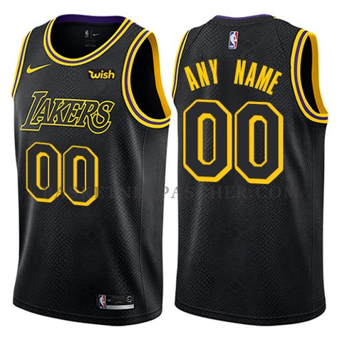 Maillot de basket nba Los Angeles Lakers Personnalise 2017-18 Noir pas ...