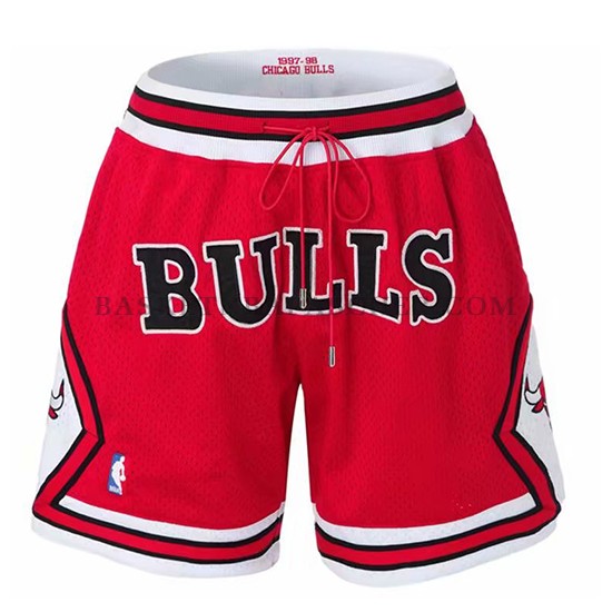 Maillot de basket nbaShort Chicago Bulls Just Don Rouge pas cher - www ...